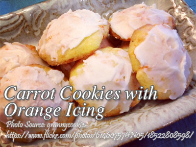 Carrot Cookies with Orange Icing