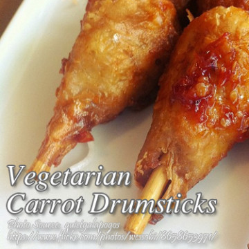 Vegetarian Carrot Drumsticks