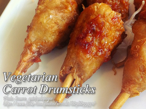 Vegetarian Carrot Drumsticks