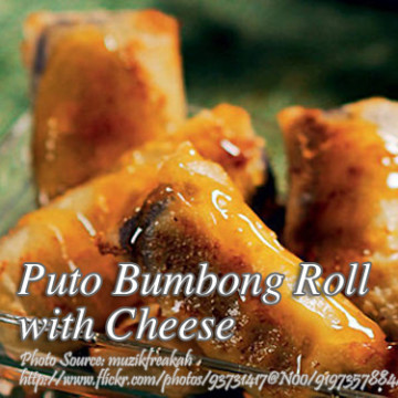 Cheesy Puto Bumbong Roll