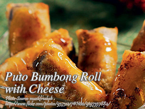 Cheesy Puto Bumbong Roll