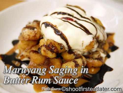 Maruyang Saging in Butter Rum Sauce