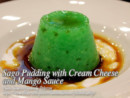 Sago Pudding With Cream Cheese And Mango Sauce